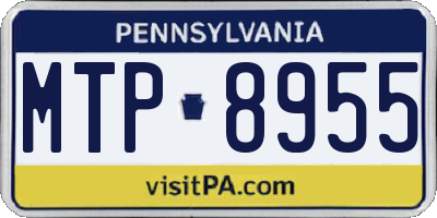PA license plate MTP8955