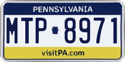 PA license plate MTP8971