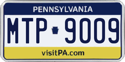PA license plate MTP9009