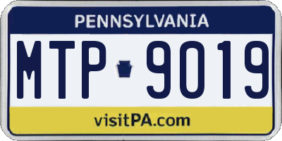 PA license plate MTP9019