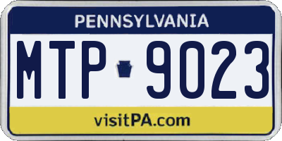 PA license plate MTP9023