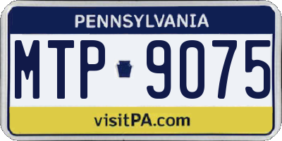 PA license plate MTP9075