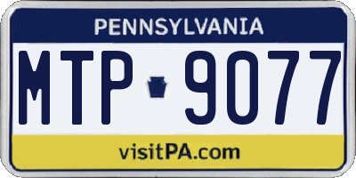 PA license plate MTP9077
