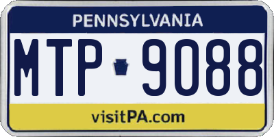PA license plate MTP9088