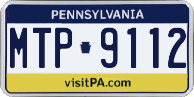 PA license plate MTP9112