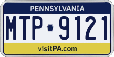 PA license plate MTP9121