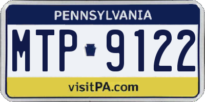 PA license plate MTP9122