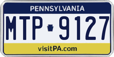 PA license plate MTP9127