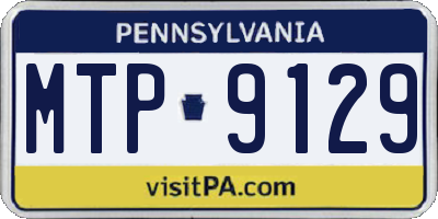 PA license plate MTP9129