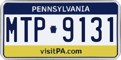 PA license plate MTP9131