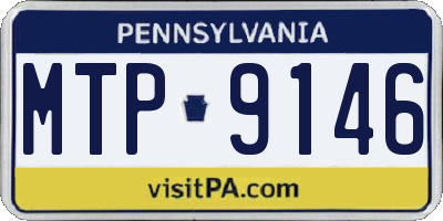 PA license plate MTP9146