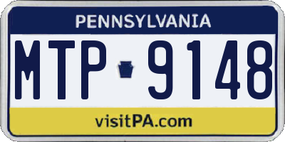 PA license plate MTP9148