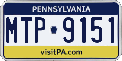 PA license plate MTP9151