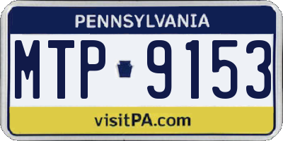 PA license plate MTP9153