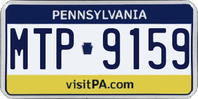 PA license plate MTP9159
