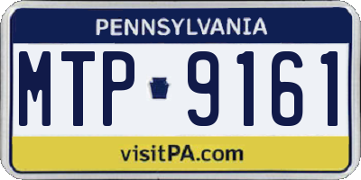 PA license plate MTP9161