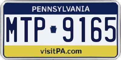 PA license plate MTP9165