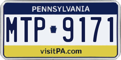 PA license plate MTP9171