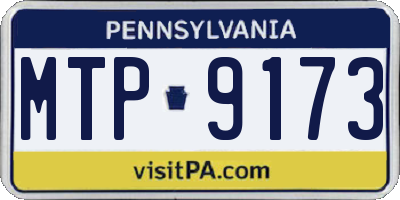 PA license plate MTP9173
