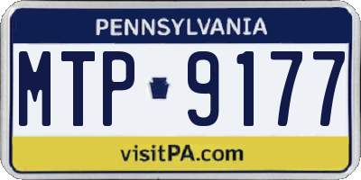 PA license plate MTP9177