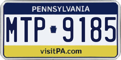 PA license plate MTP9185