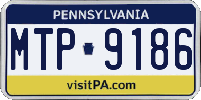 PA license plate MTP9186