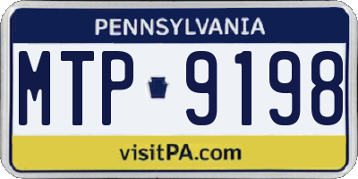 PA license plate MTP9198