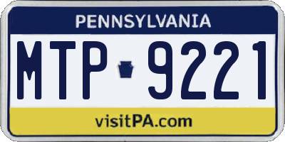 PA license plate MTP9221