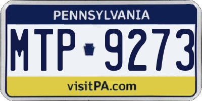 PA license plate MTP9273