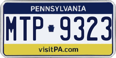PA license plate MTP9323