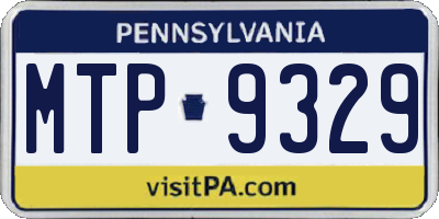 PA license plate MTP9329
