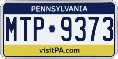 PA license plate MTP9373