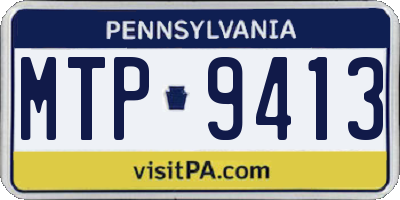 PA license plate MTP9413