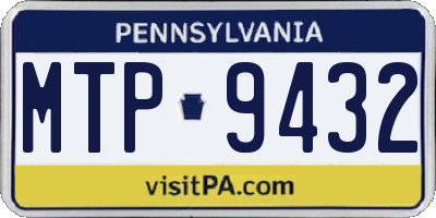 PA license plate MTP9432