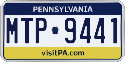 PA license plate MTP9441