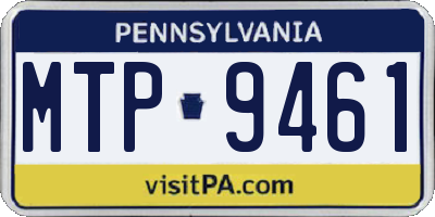 PA license plate MTP9461