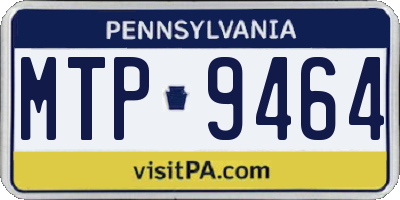 PA license plate MTP9464