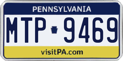 PA license plate MTP9469