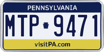 PA license plate MTP9471