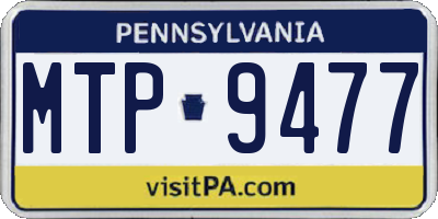 PA license plate MTP9477