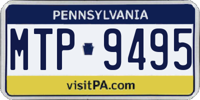 PA license plate MTP9495