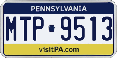 PA license plate MTP9513