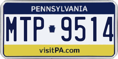 PA license plate MTP9514