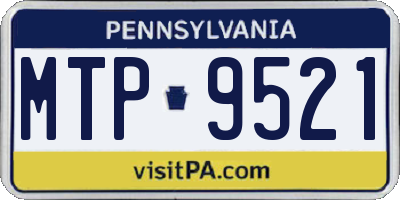 PA license plate MTP9521