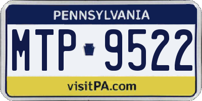PA license plate MTP9522
