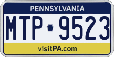 PA license plate MTP9523