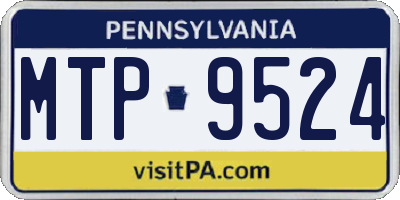 PA license plate MTP9524