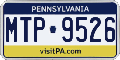 PA license plate MTP9526