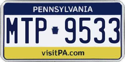 PA license plate MTP9533