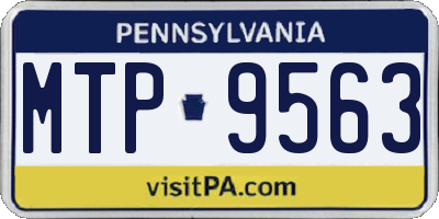 PA license plate MTP9563